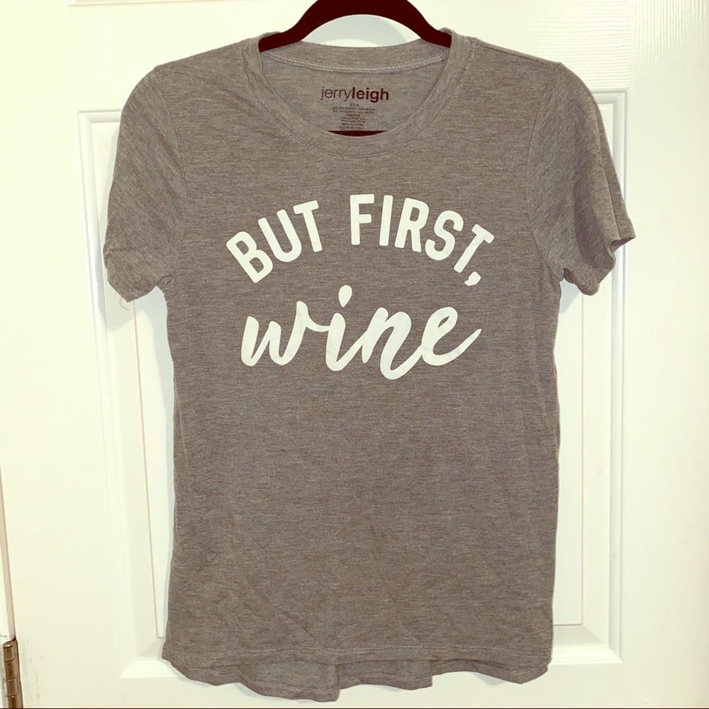 Graphic wine shirt top